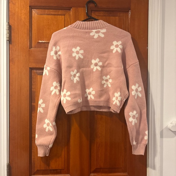 Hollister Pink Floral Crew Neck Sweater - Picture 3 of 3